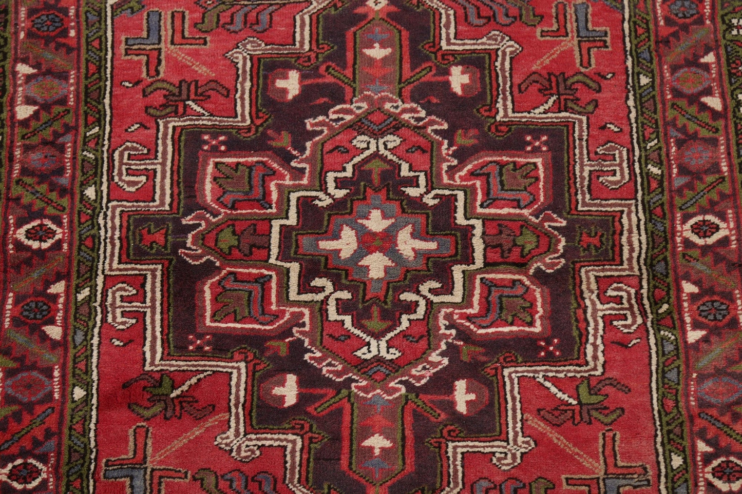 Geometric Heriz Persian Area Rug 4x7