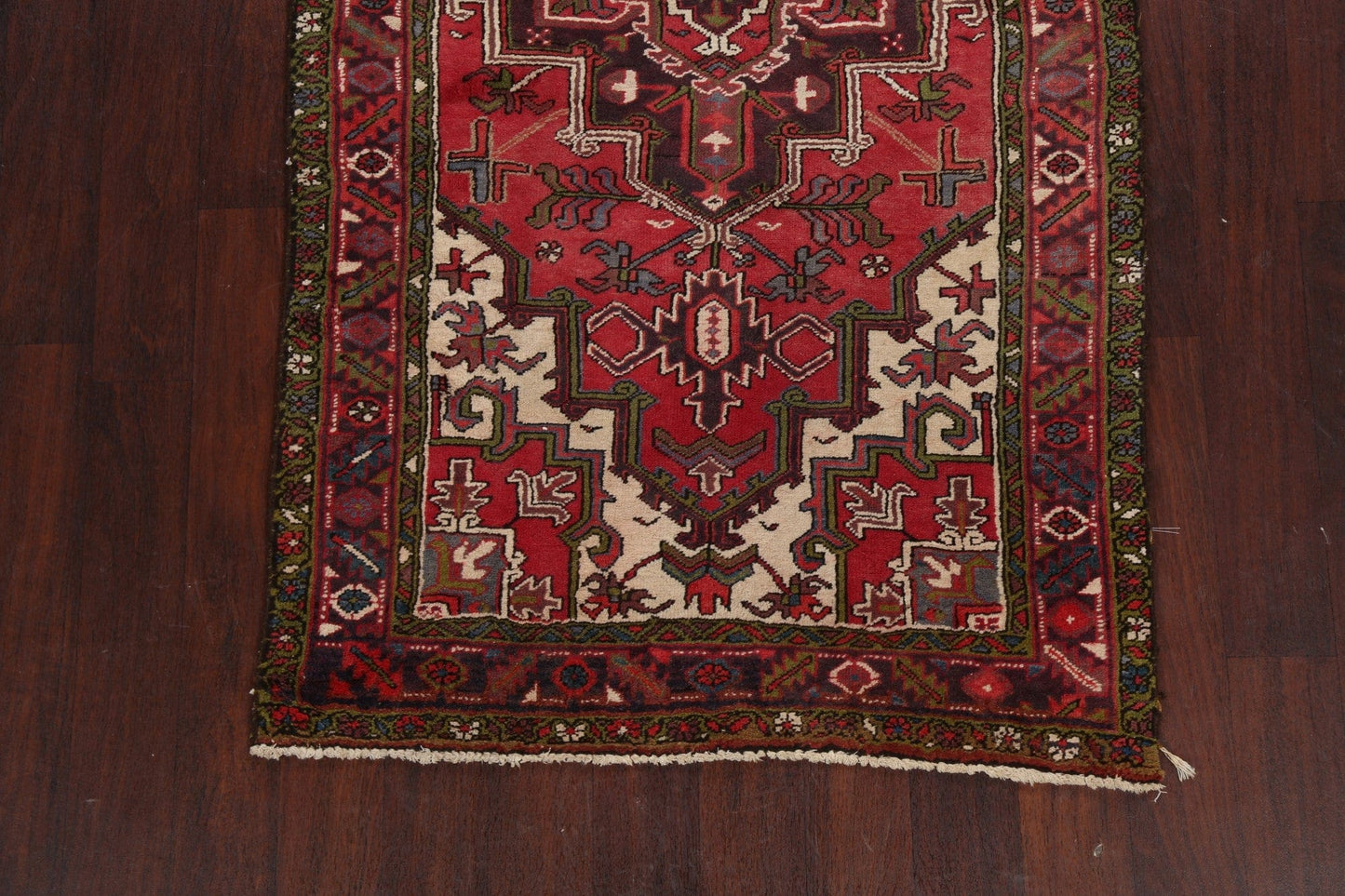 Geometric Heriz Persian Area Rug 4x7