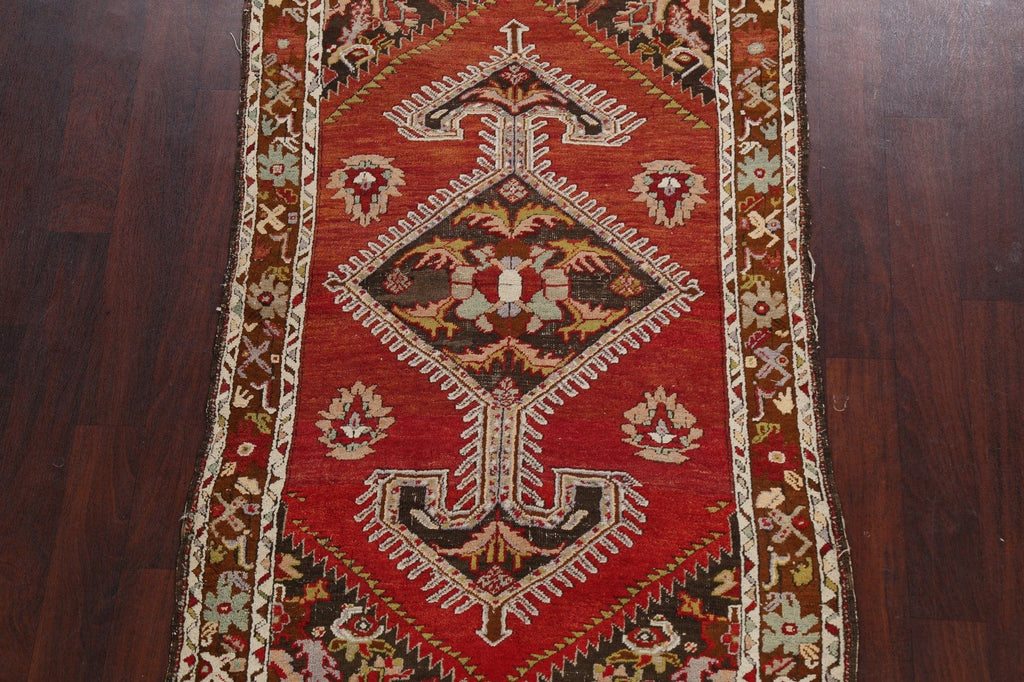 Vegetable Dye Geometric Anatolian Oriental Area Rug 4x7