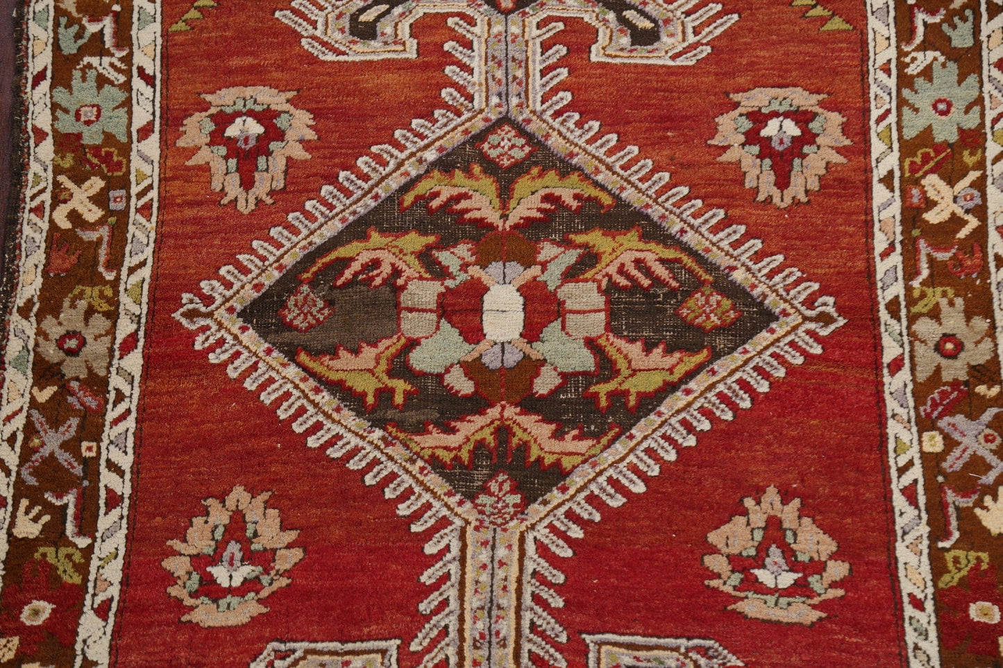 Vegetable Dye Geometric Anatolian Oriental Area Rug 4x7