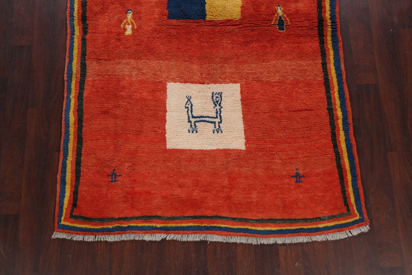 Tribal Gabbeh Persian Area Rug 5x8