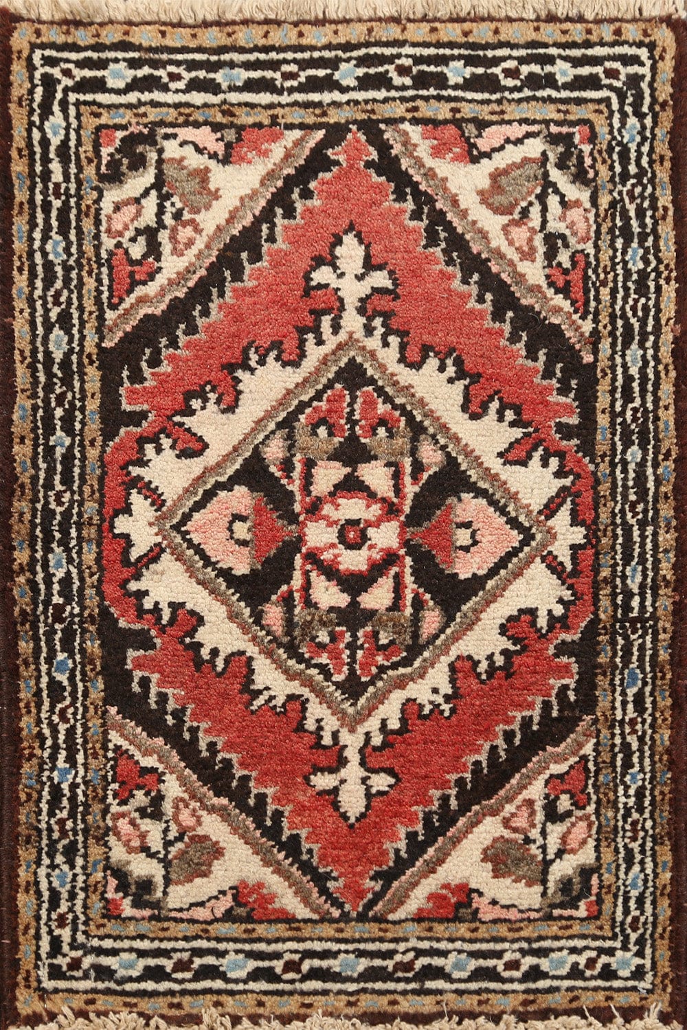 Geometric Hamedan Persian Area Rug 1x2