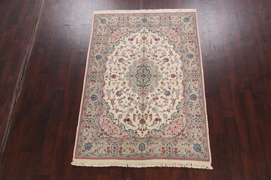 Floral Kashan Oriental Area Rug 5x7