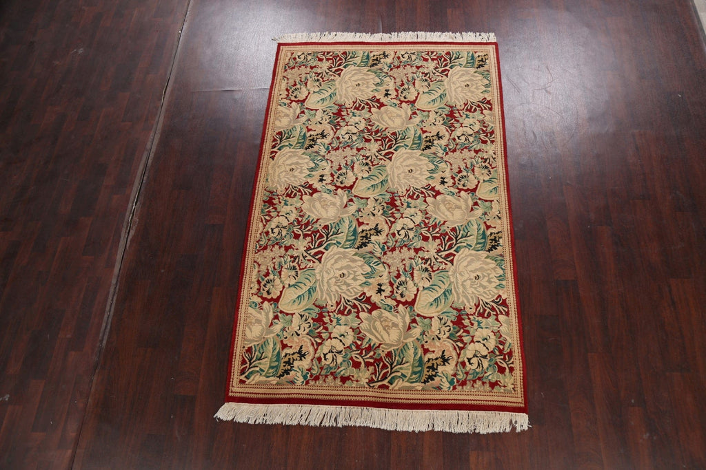 Vegetable Dye All-Over Floral Art Deco Oriental Area Rug 5x8