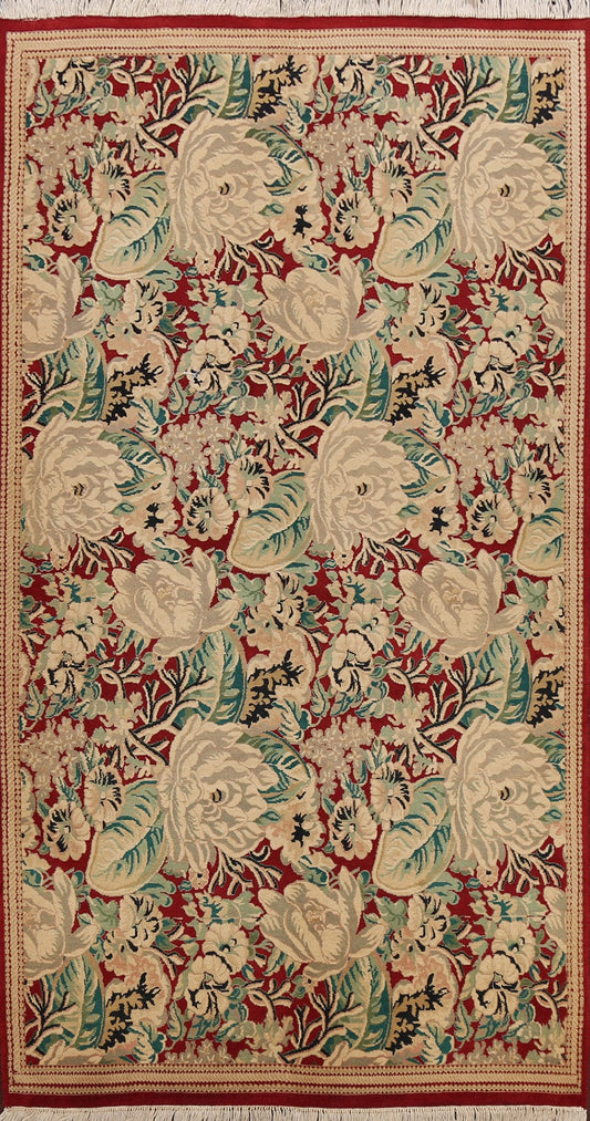 Vegetable Dye All-Over Floral Art Deco Oriental Area Rug 5x8