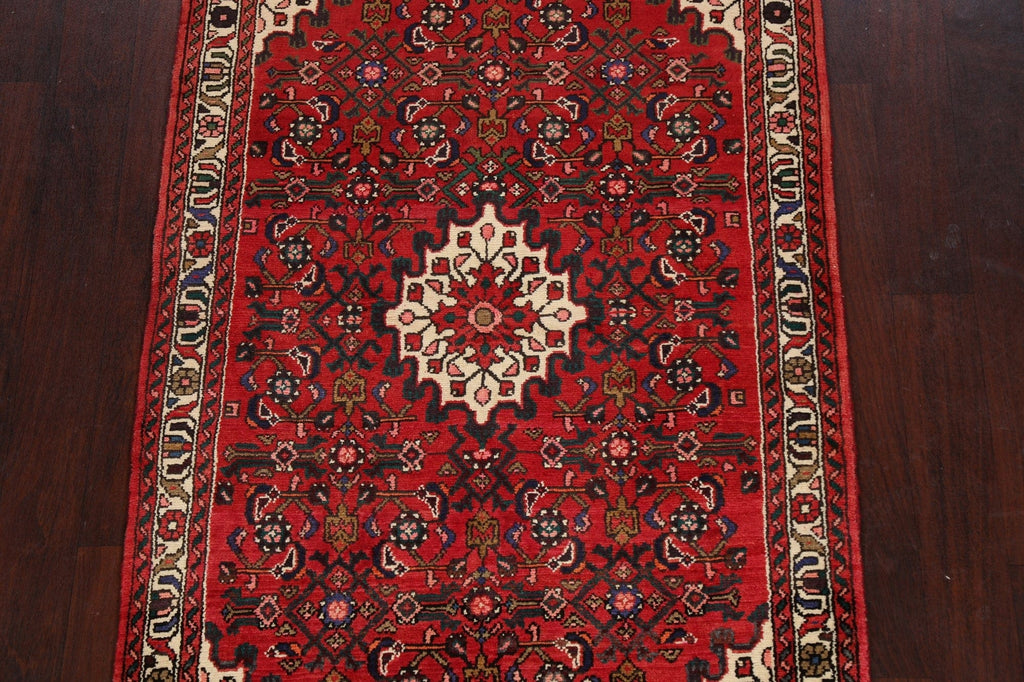 Geometric Hamedan Persian Area Rug 4x6