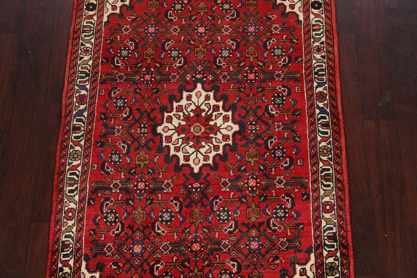 Geometric Hamedan Persian Area Rug 4x6