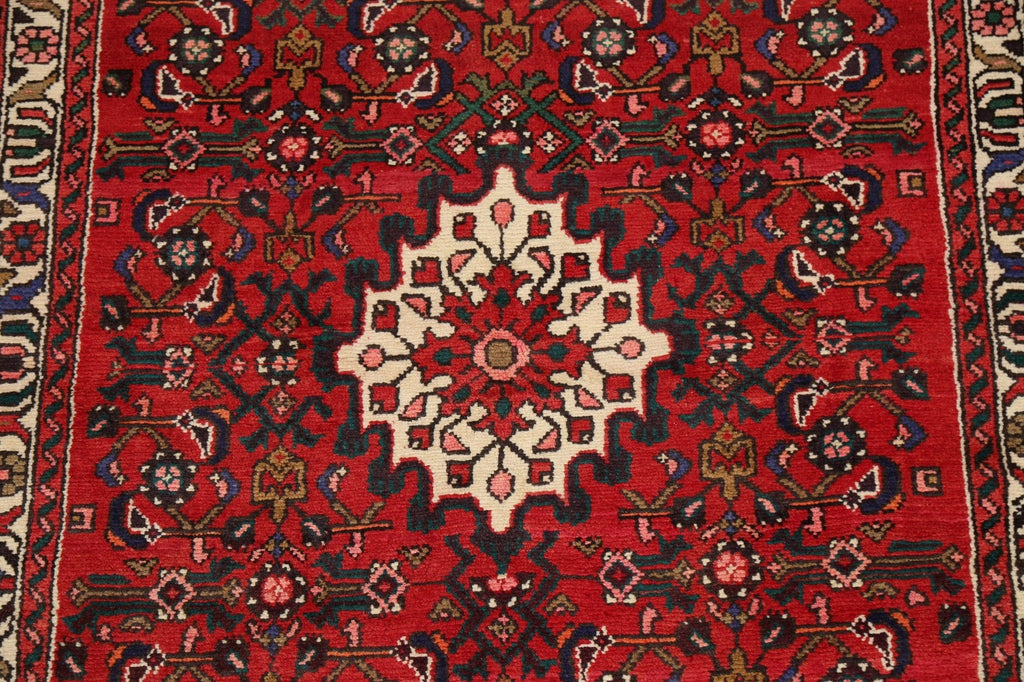 Geometric Hamedan Persian Area Rug 4x6