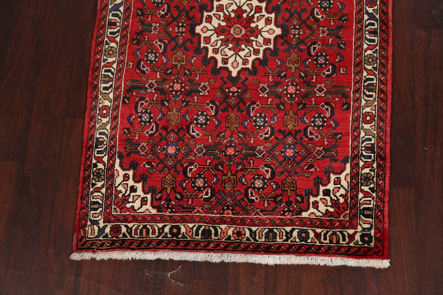 Geometric Hamedan Persian Area Rug 4x6