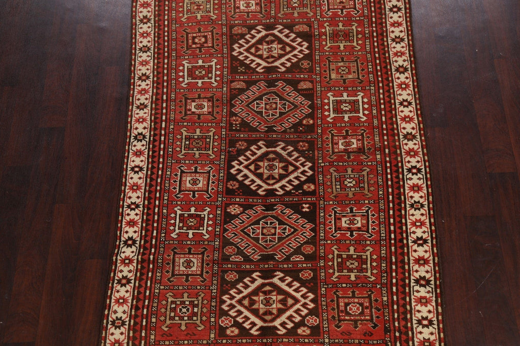 Vegetable Dye Geometric Kazak Oriental Area Rug 5x8