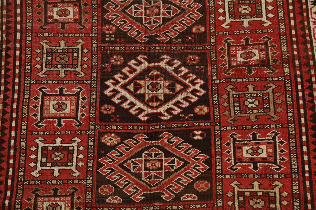 Vegetable Dye Geometric Kazak Oriental Area Rug 5x8