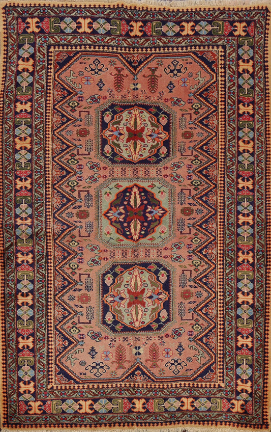 Vegetable Dye Tribal Bakhtiari Persian Area Rug 5x7