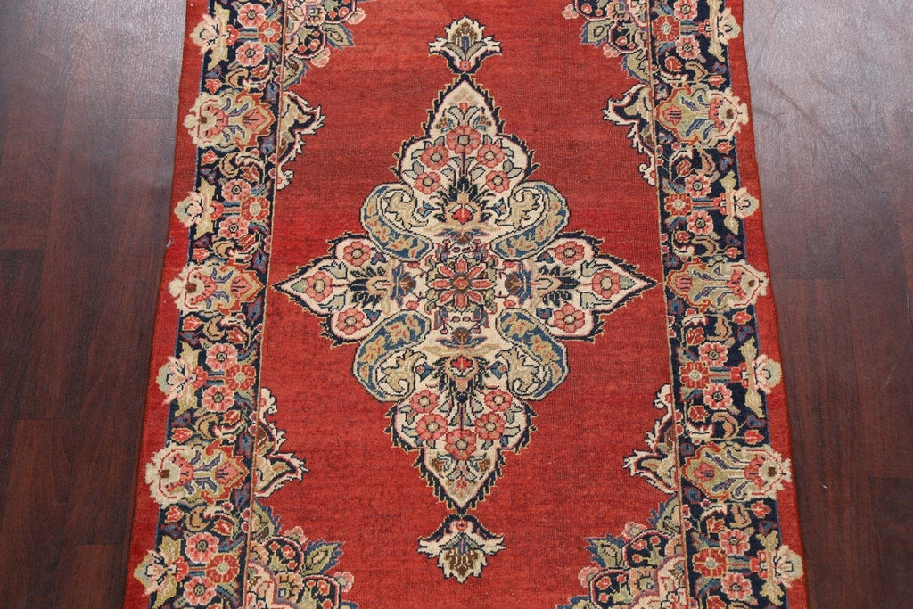 Antique Floral Mahal Persian Area Rug 4x7