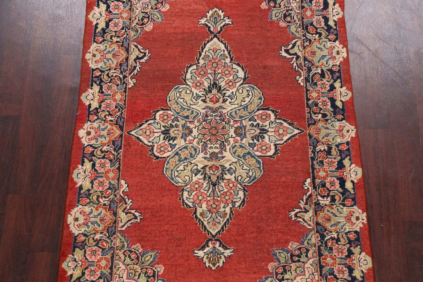 Antique Floral Mahal Persian Area Rug 4x7