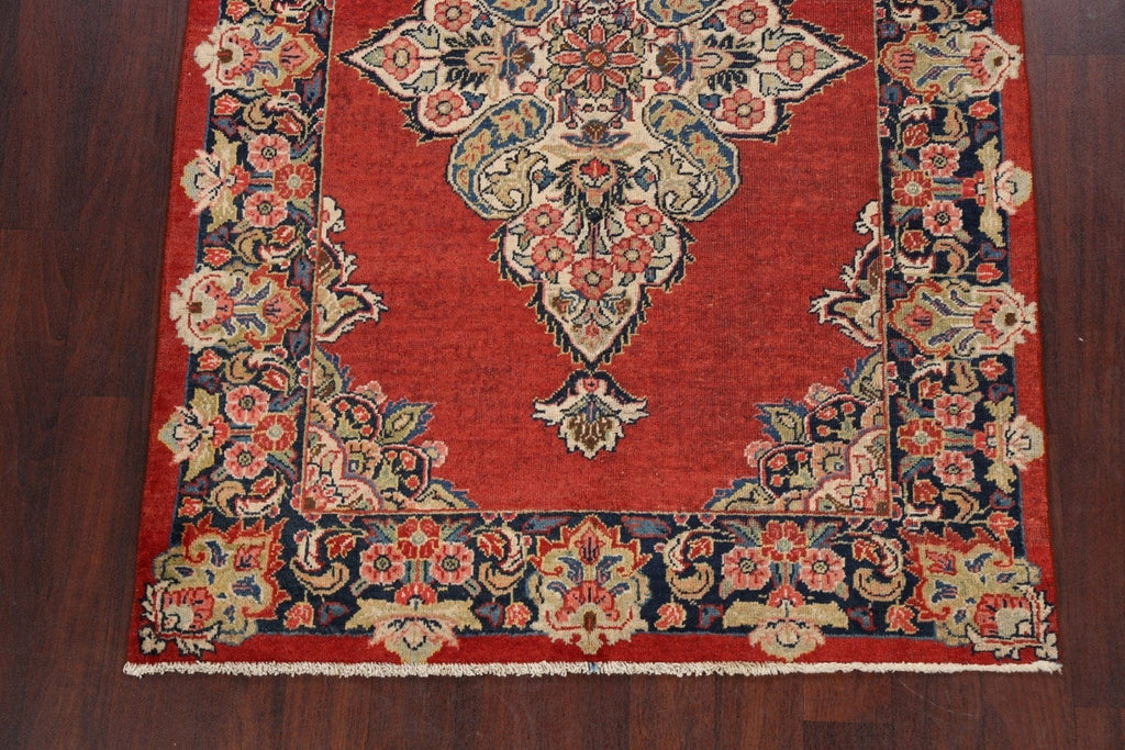 Antique Floral Mahal Persian Area Rug 4x7