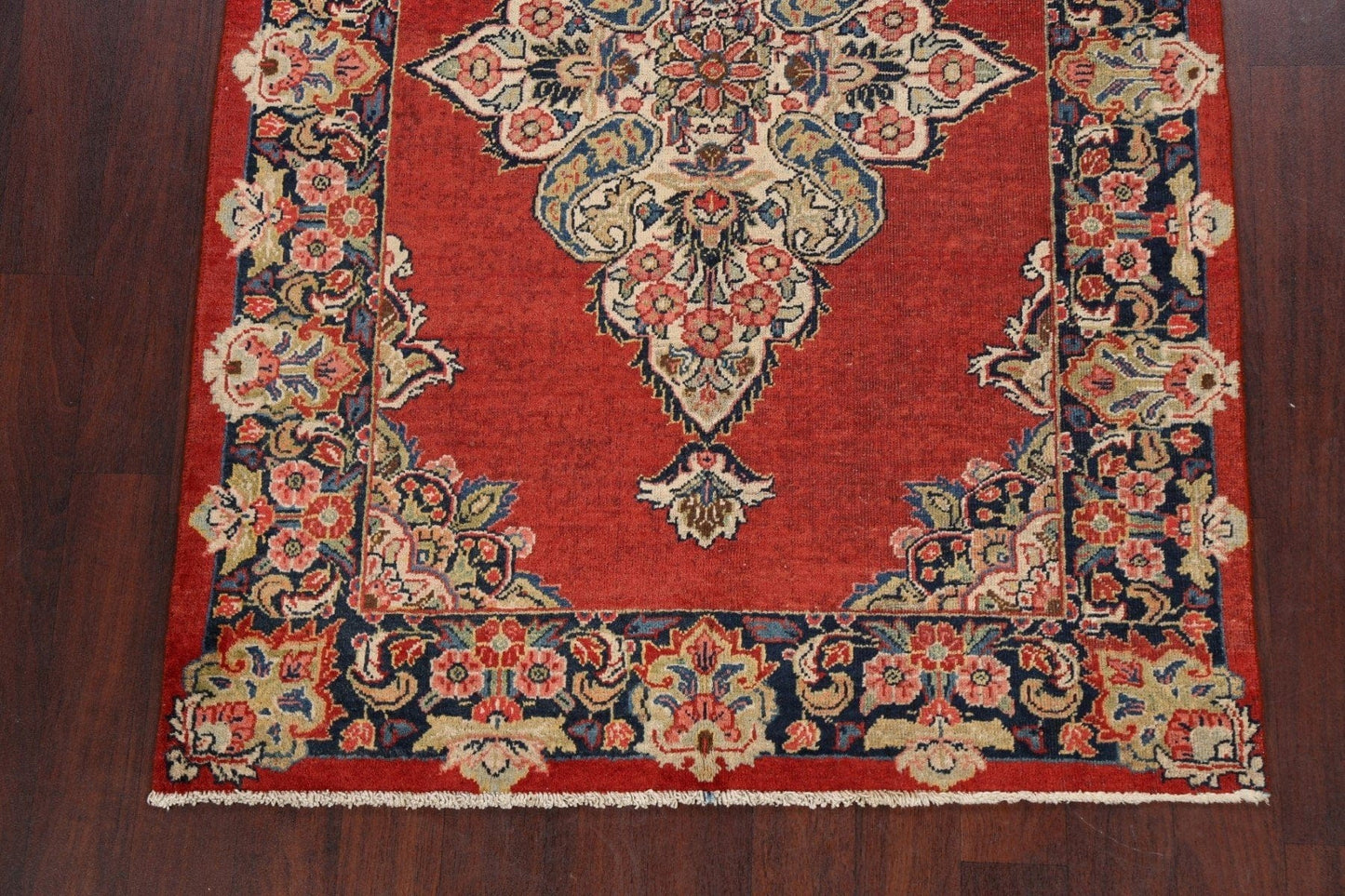 Antique Floral Mahal Persian Area Rug 4x7