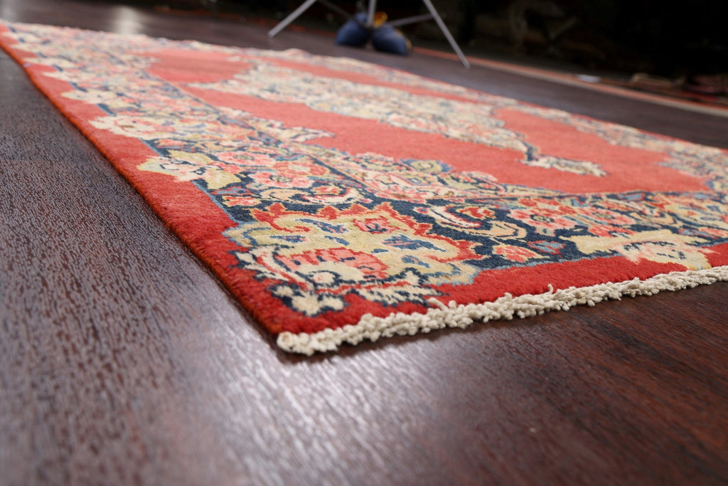 Antique Floral Mahal Persian Area Rug 4x7