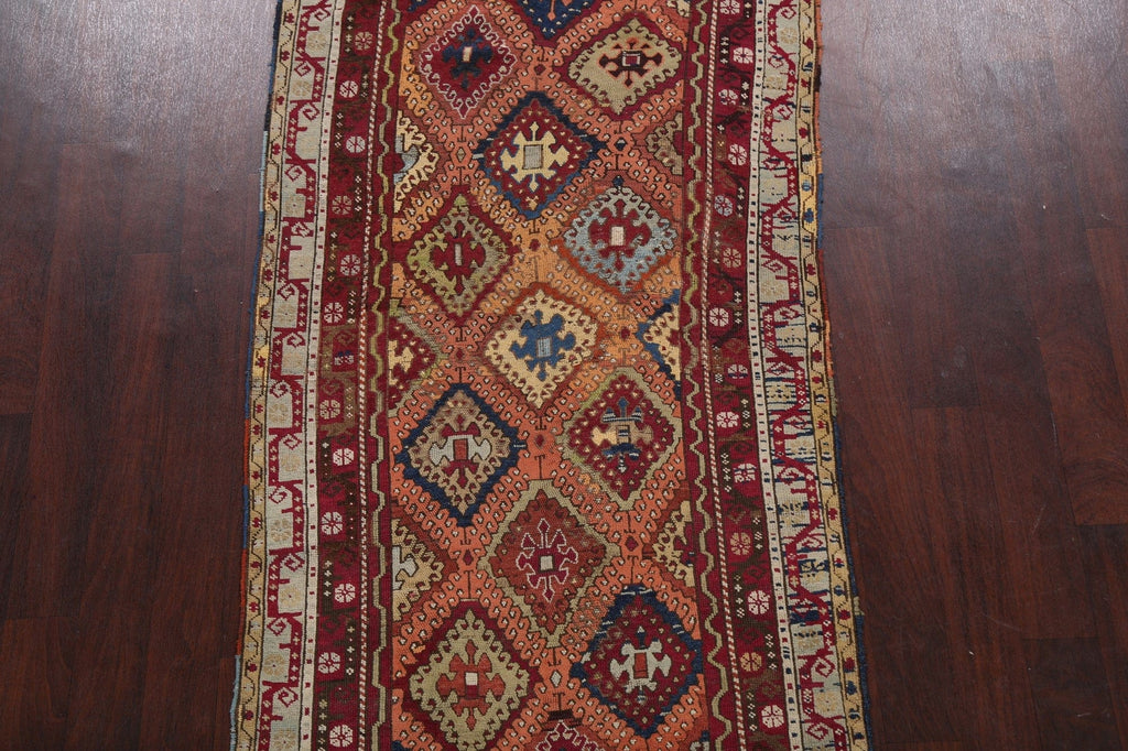 Pre-1900 Antique Vegetable Dye Oushak Oriental Area Rug 4x8