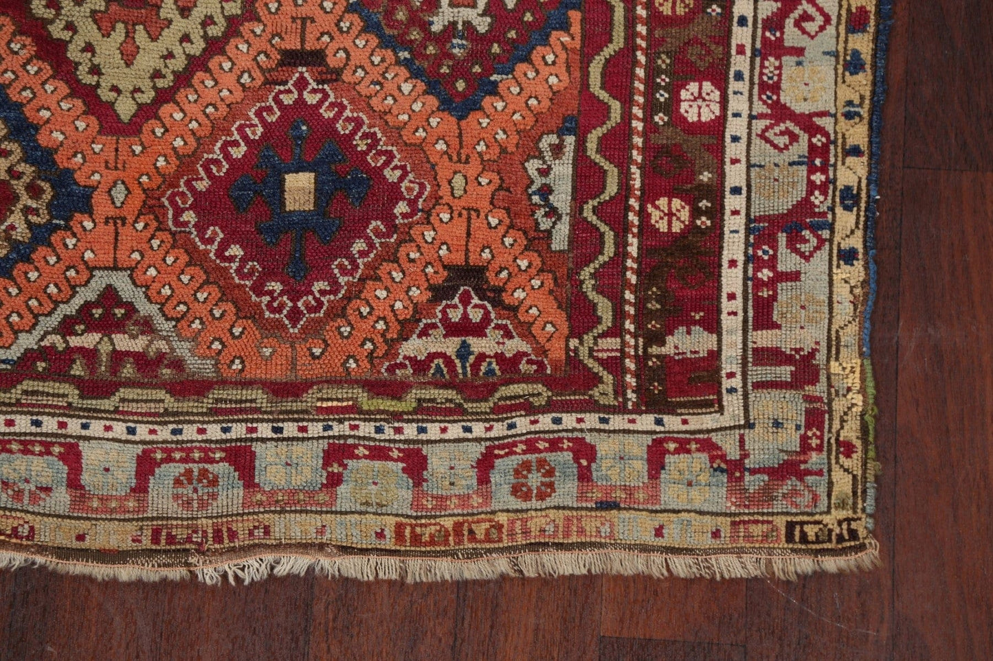 Pre-1900 Antique Vegetable Dye Oushak Oriental Area Rug 4x8