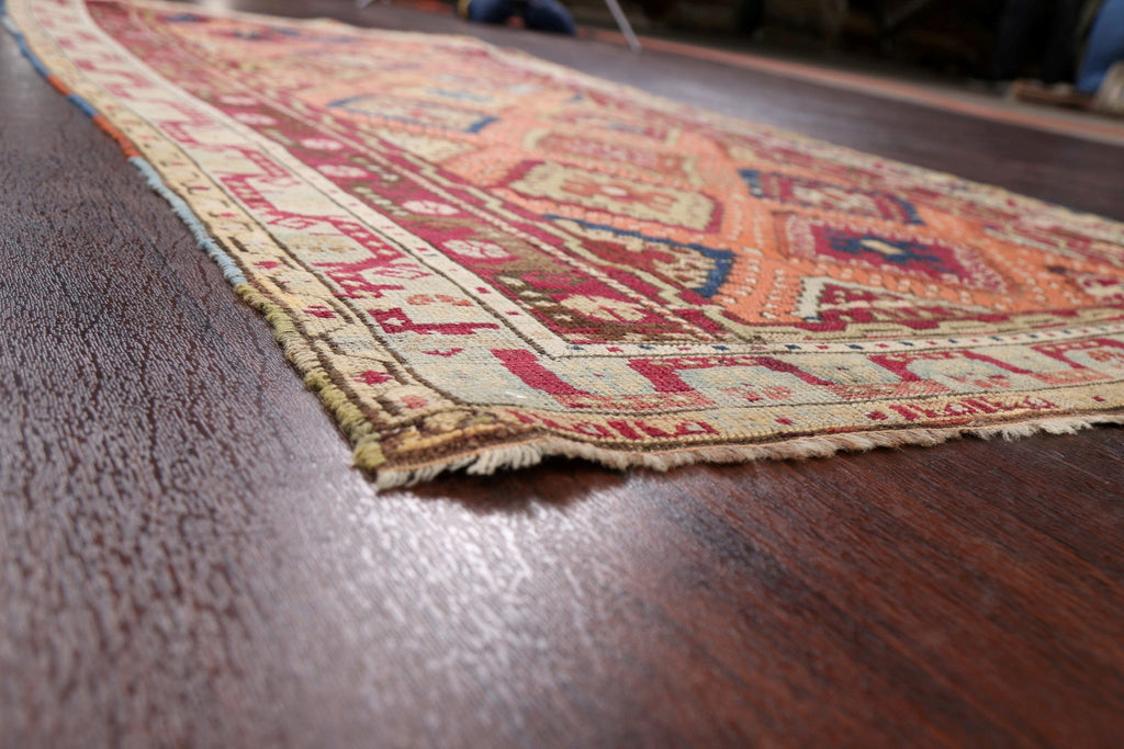 Pre-1900 Antique Vegetable Dye Oushak Oriental Area Rug 4x8