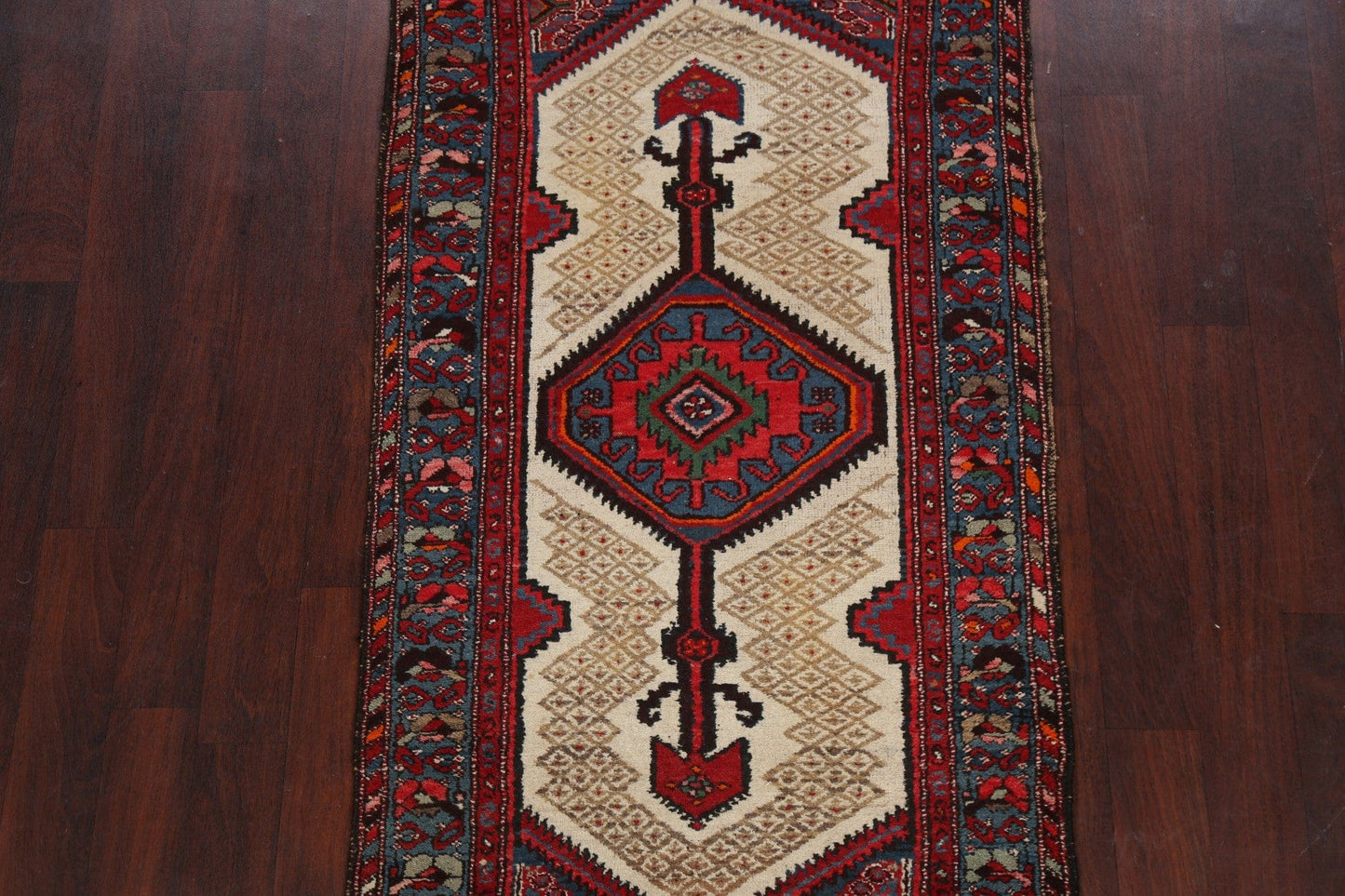 Geometric Hamedan Persian Area Rug 3x6