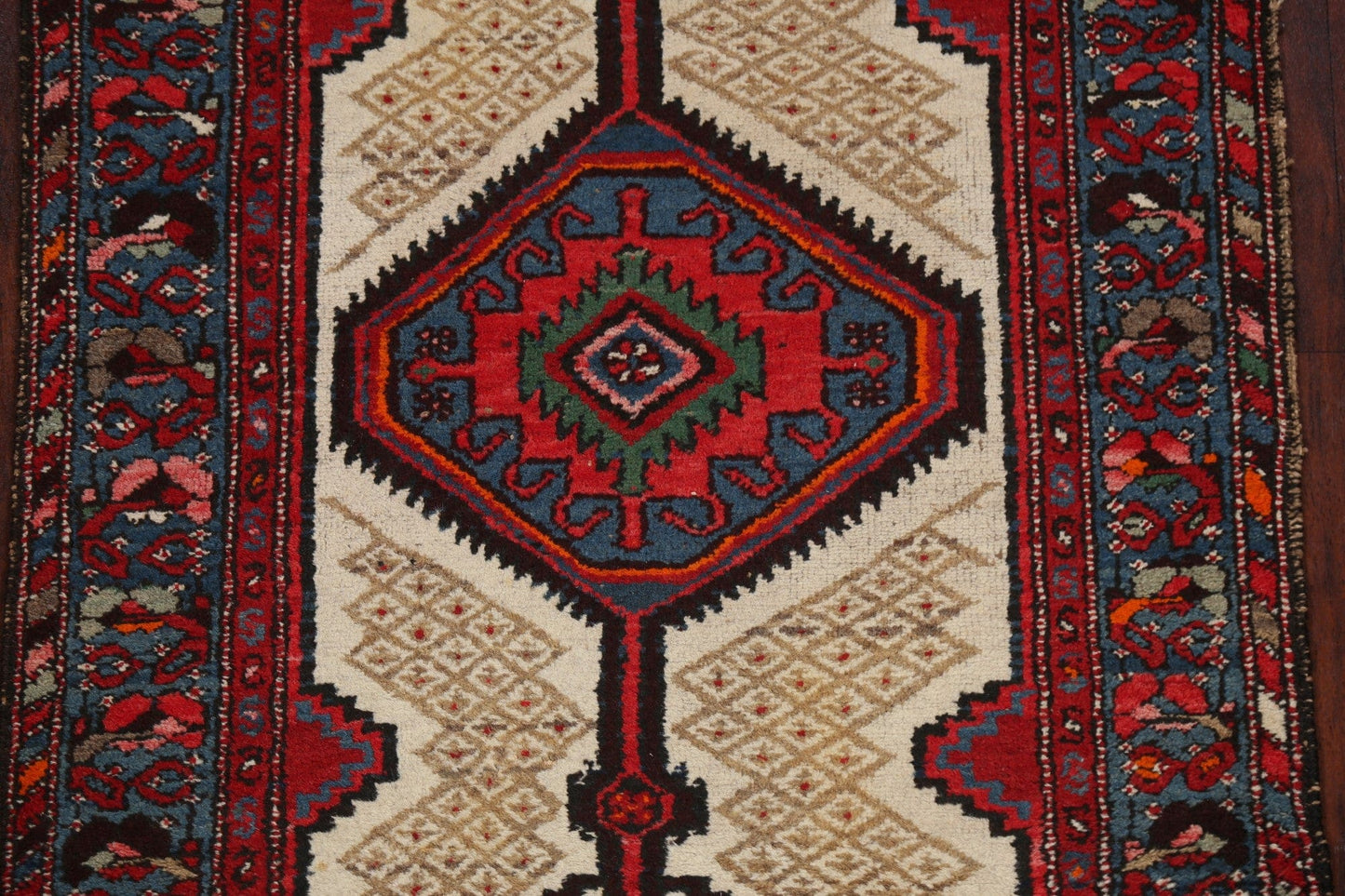 Geometric Hamedan Persian Area Rug 3x6