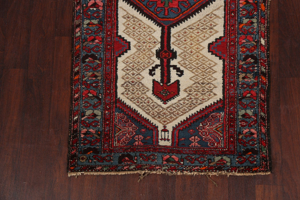 Geometric Hamedan Persian Area Rug 3x6