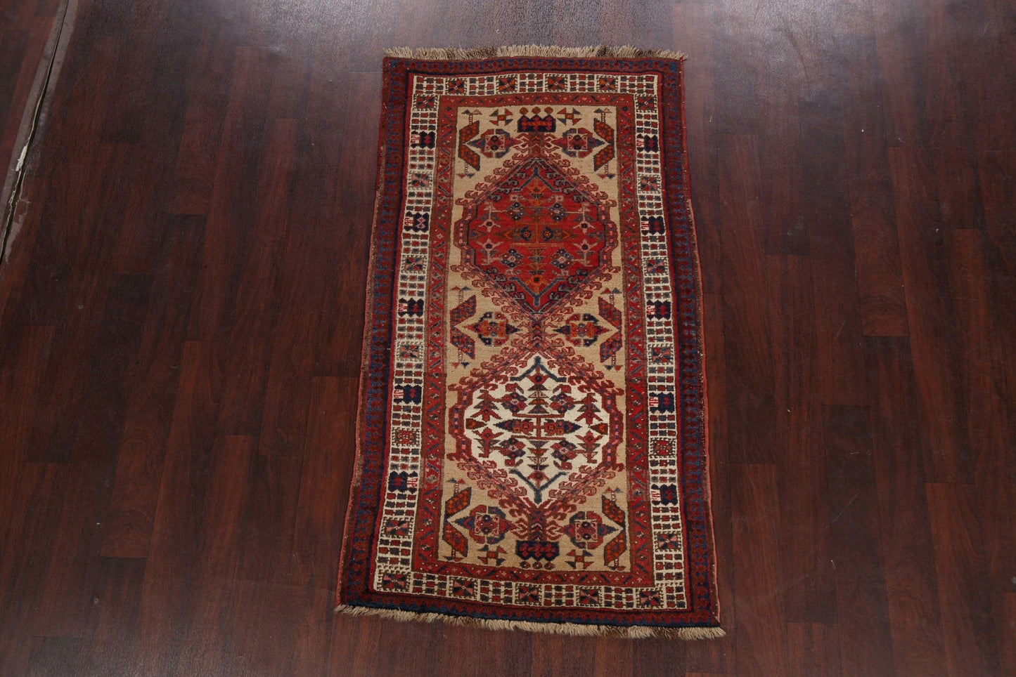 Geometric Meshkin Persian Area Rug 3x6