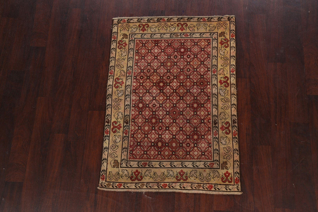 Pre-1900 Antique Vegetable Dye Bakhtiari Persian Area Rug 3x4