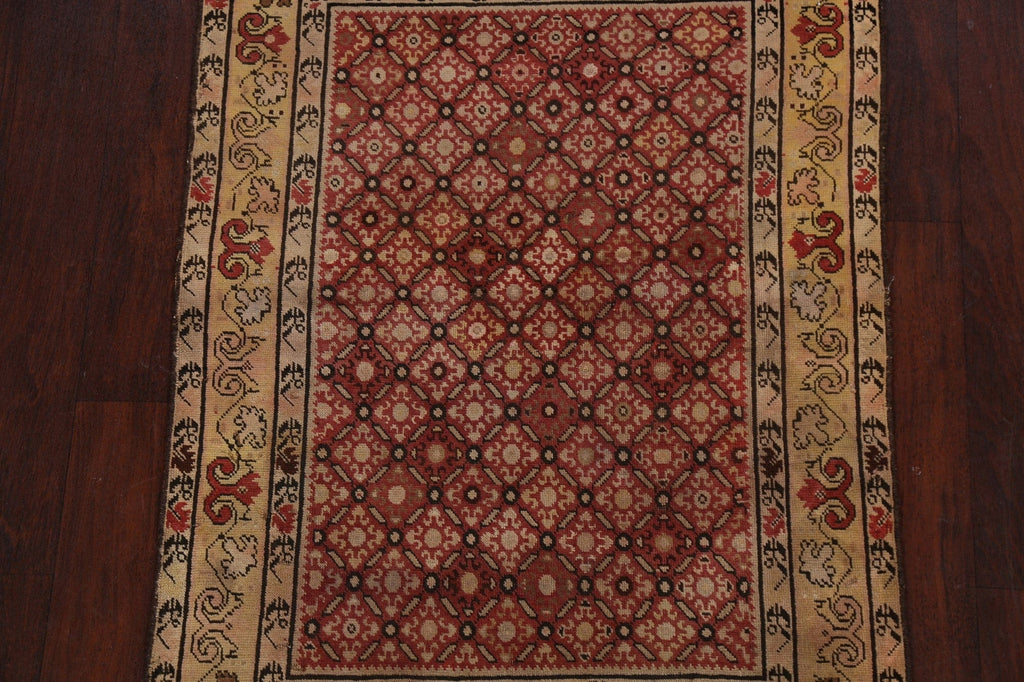 Pre-1900 Antique Vegetable Dye Bakhtiari Persian Area Rug 3x4