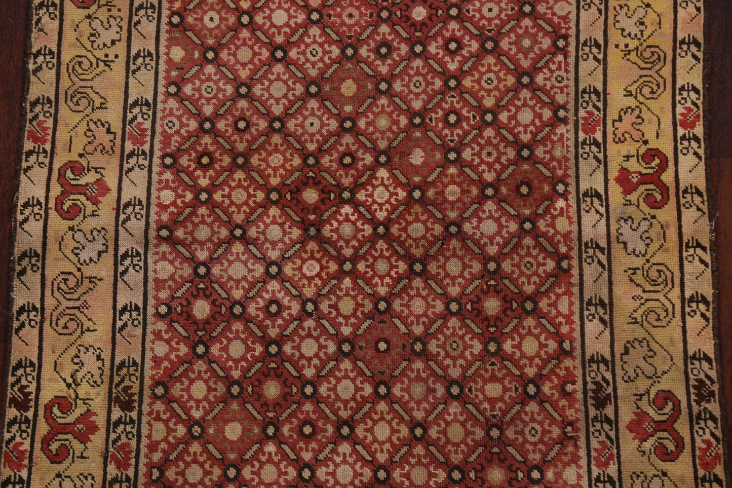 Pre-1900 Antique Vegetable Dye Bakhtiari Persian Area Rug 3x4