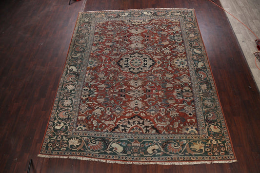 Pre-1900 Antique Vegetable Dye Sarouk Persian Area Rug 10x12