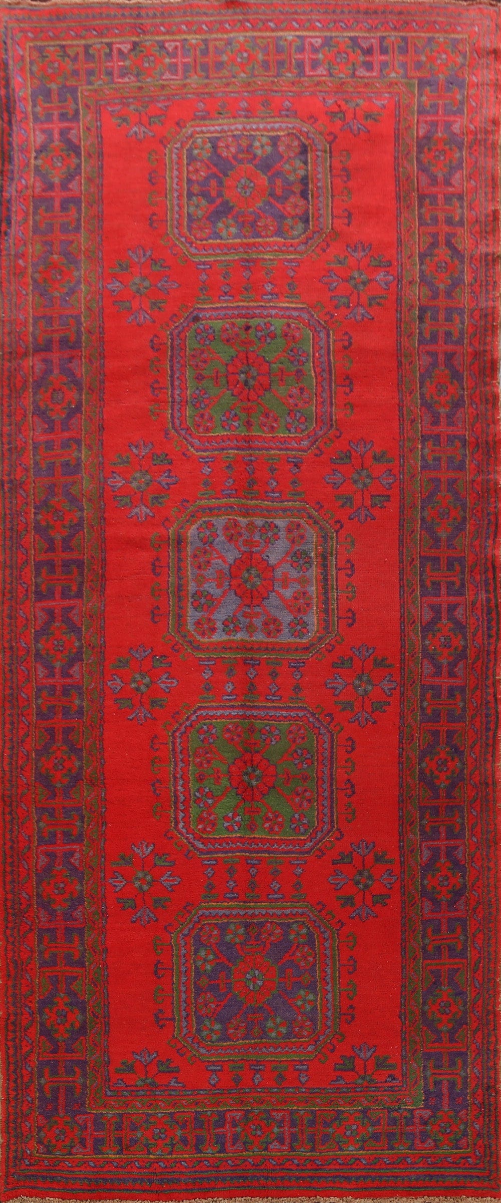 Geometric Oushak Oriental Area Rug 5x11