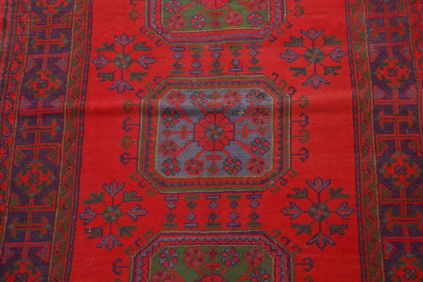 Antique Geometric Oushak Oriental Area Rug 5x11