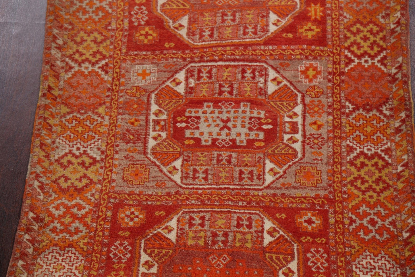 Geometric Oushak Oriental Runner Rug 4x11