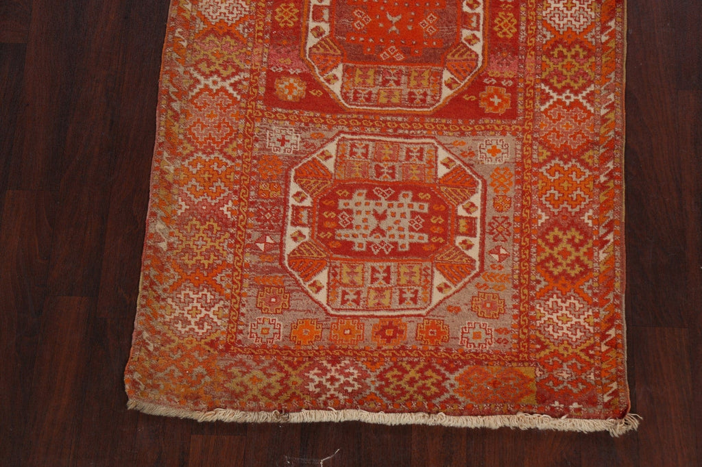 Geometric Oushak Oriental Runner Rug 4x11