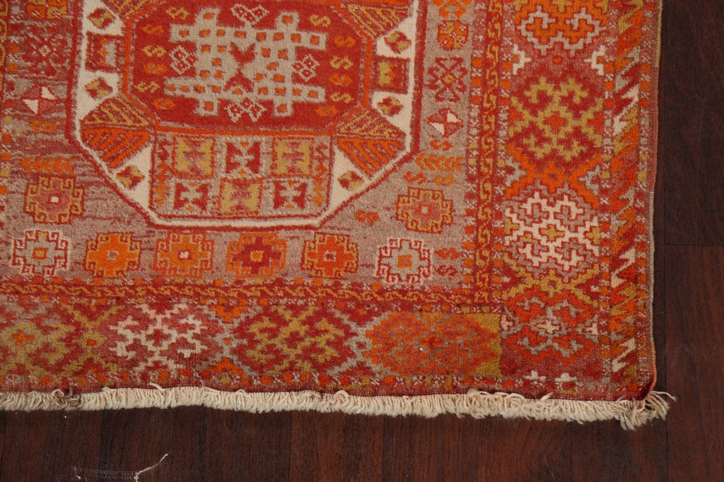 Geometric Oushak Oriental Runner Rug 4x11