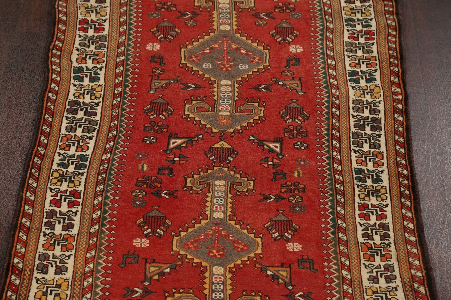 Geometric Shiraz Persian Runner Rug 4x11