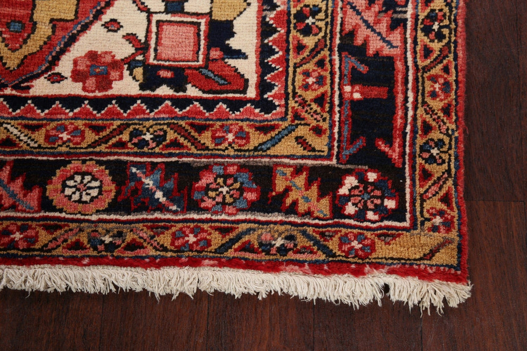 Geometric Heriz Persian Runner Rug 4x11