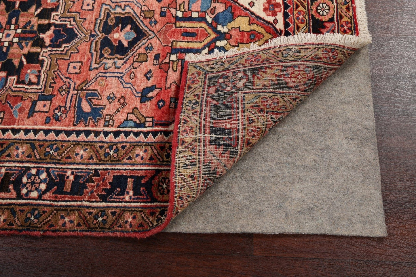 Geometric Heriz Persian Runner Rug 4x11