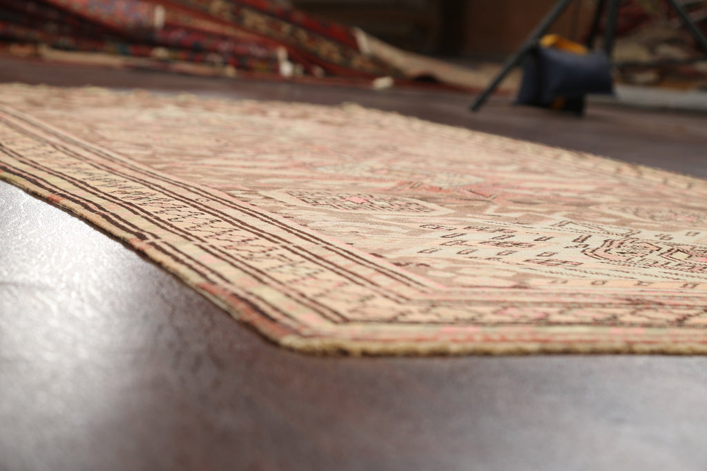 Antique 100% Vegetable Dye Caucasian Oriental Runner Rug 4x9