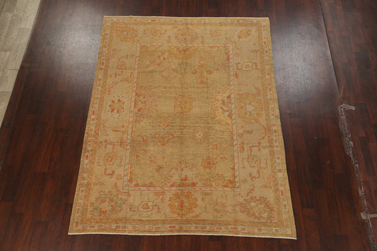 100% Vegetable Dye Oushak Oriental Area Rug 7x9