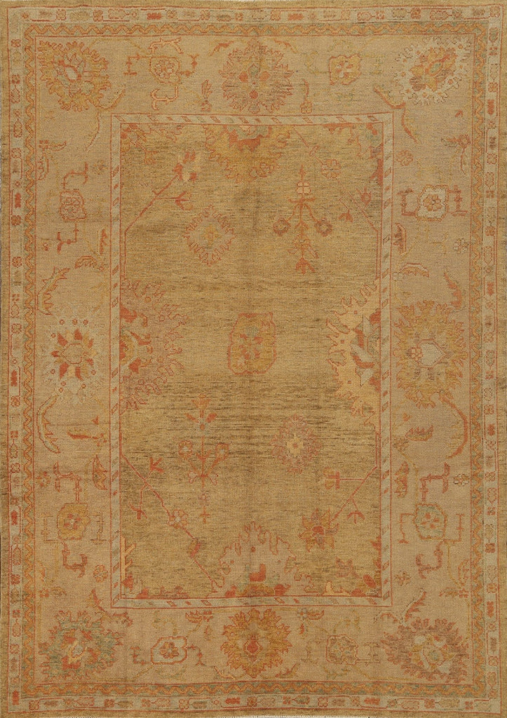 100% Vegetable Dye Oushak Oriental Area Rug 7x9