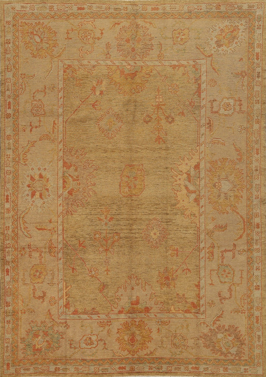 100% Vegetable Dye Oushak Oriental Area Rug 7x9