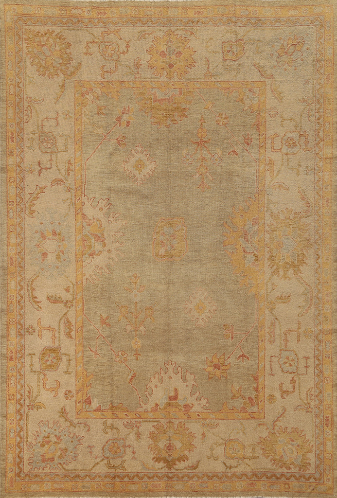 100% Vegetable Dye Oushak Oriental Area Rug 7x10