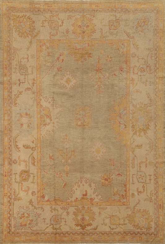 100% Vegetable Dye Oushak Oriental Area Rug 7x10