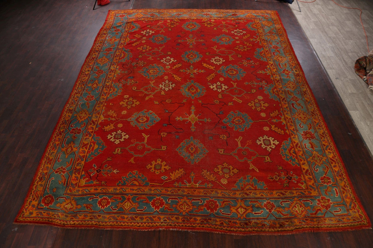 Antique 100% Vegetable Dye Oushak Oriental Area Rug 13x16