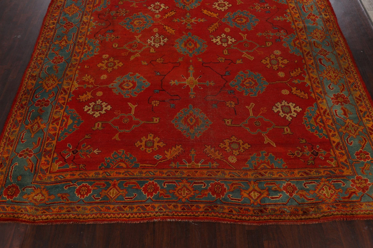 Antique 100% Vegetable Dye Oushak Oriental Area Rug 13x16