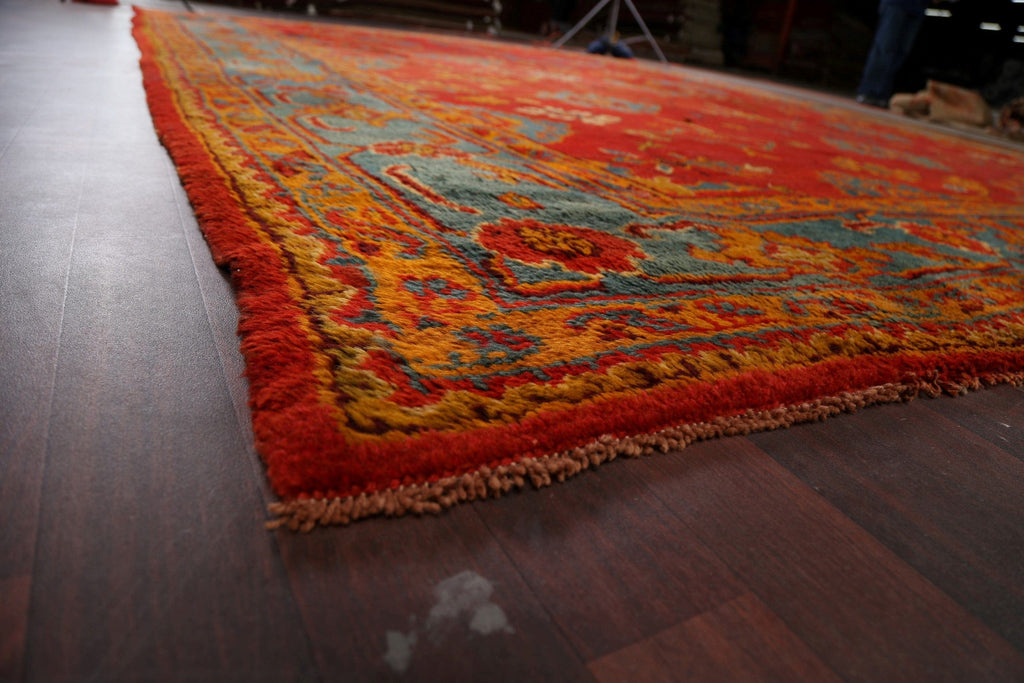 Antique 100% Vegetable Dye Oushak Oriental Area Rug 13x16