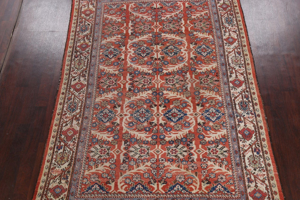 Antique Vegetable Dye Floral Mahal Persian Area Rug 7x10